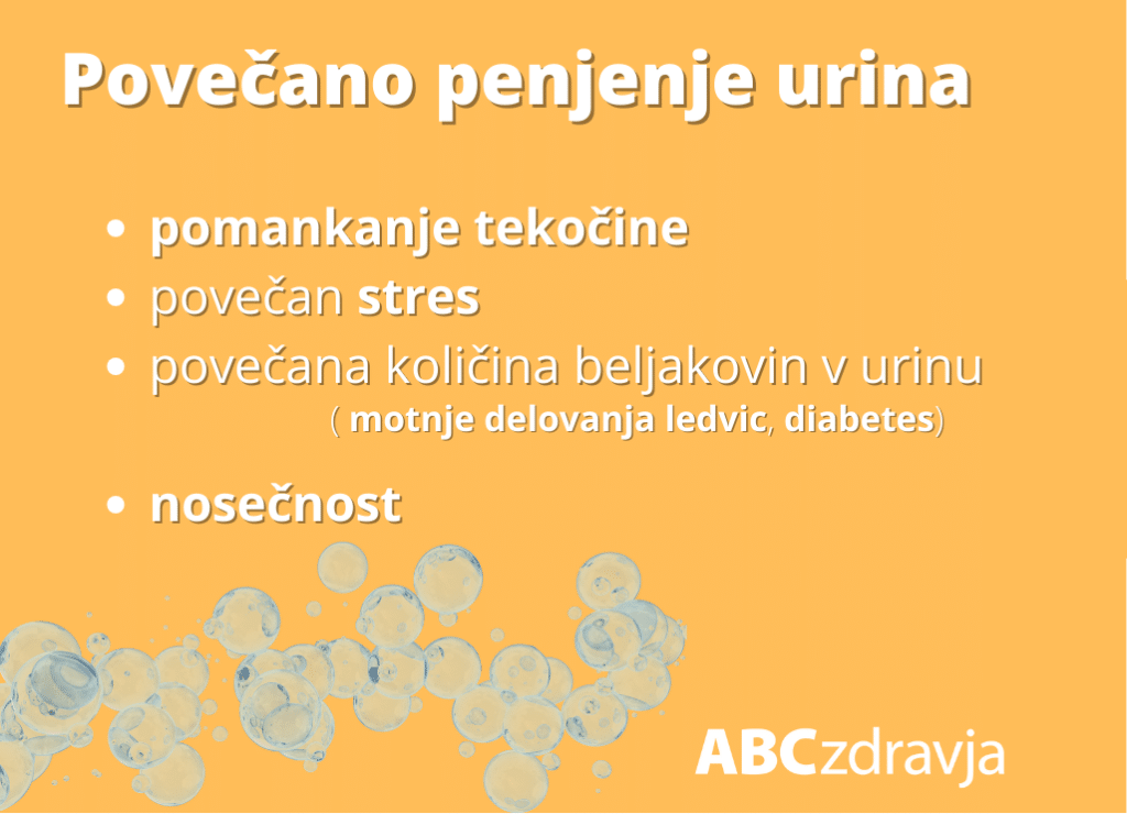 penjenje urina, vzroki za penjenje urina, bolezni ko se urin peni