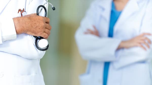 Healthcare people teamwork.  Group medicine doctor  with stethoscope in hands.  Doctor staff and medical service in hospital.